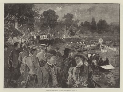 Venetiaans Feest op de Theems bij Richmond, 15 augustus door Henry Charles Seppings Wright